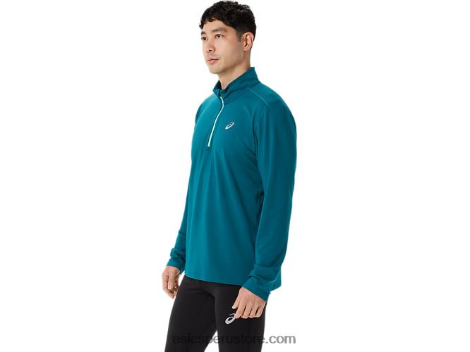 RPVB975 pino terciopelo/hoja nueva Asics media cremallera para hombre lista para usar