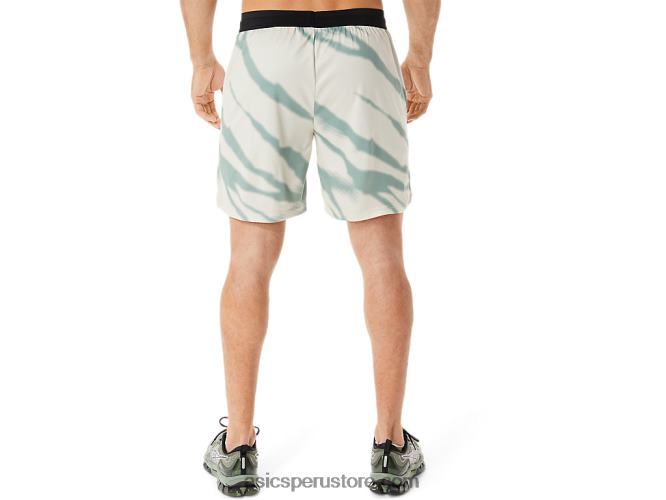 RPVB993 gris humo/gris pizarra Asics pantalones cortos de hombre de temporada con estampado completo