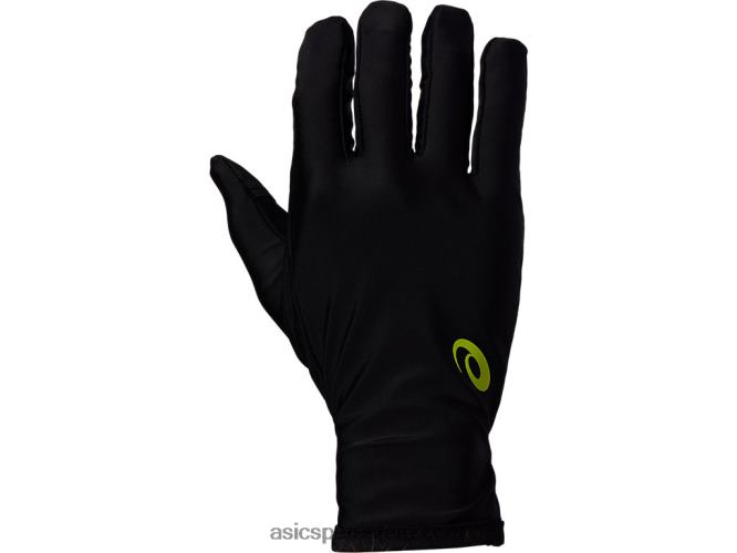 RPVB257 rendimiento negro/ralladura de lima Asics guantes unisex para correr