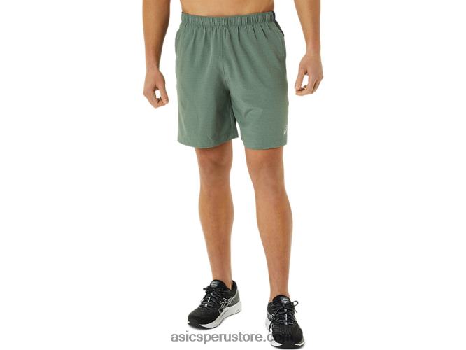 RPVB1362 estampado verde liquen/azul francés Asics pantalón corto de 7 pulgadas pr lyte para hombre