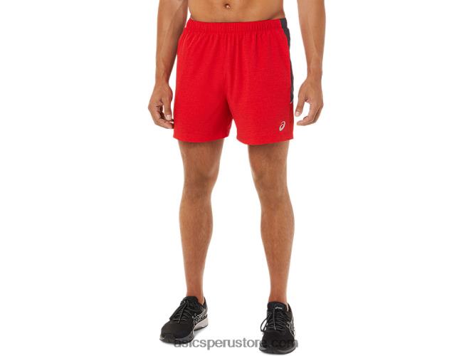 RPVB1824 rojo eléctrico jaspeado/gris Asics pantalón corto de 5 pulgadas pr lyte para hombre