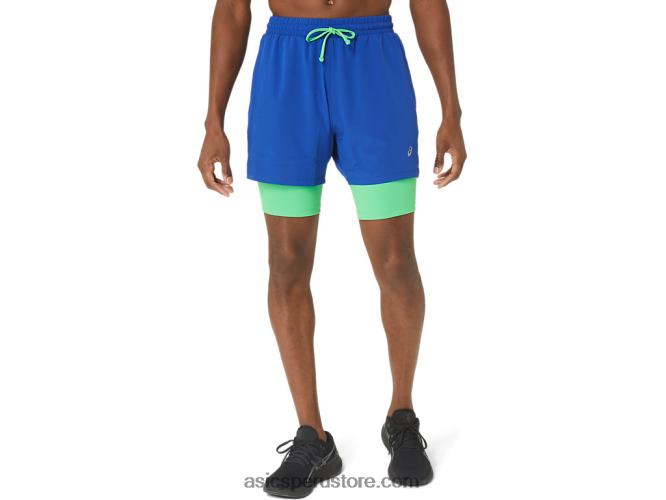RPVB20 real/pista Asics shorts deportivos reutilizados nuevos y fuertes para hombre
