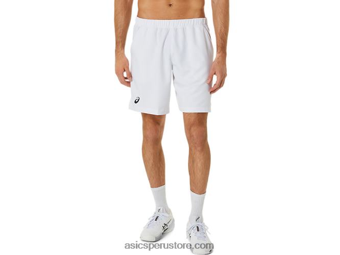 RPVB371 blanco brillante Asics cancha de hombres 9in short