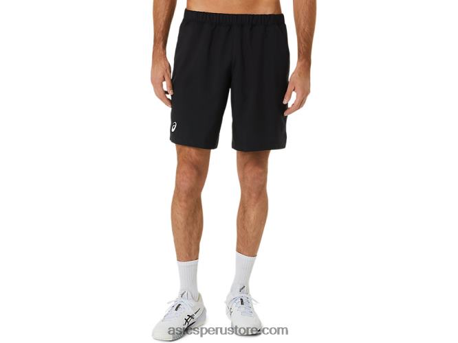 RPVB374 rendimiento negro Asics cancha de hombres 9in short