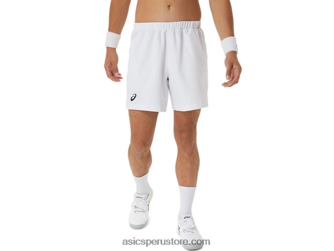 RPVB394 blanco brillante Asics cancha de hombres 7in short