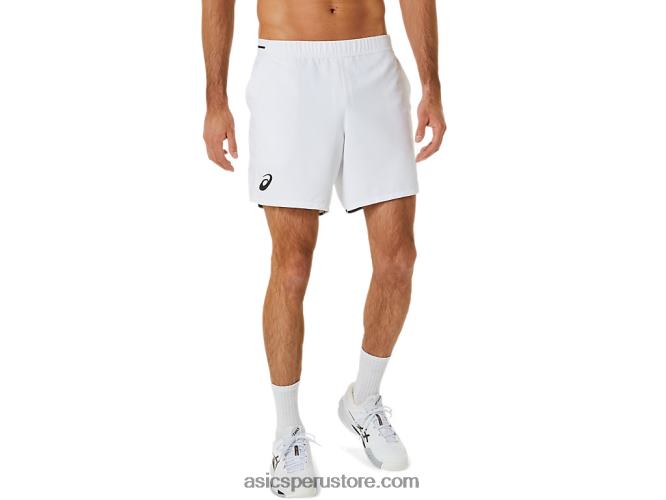 RPVB489 blanco brillante Asics partido masculino 7 en corto