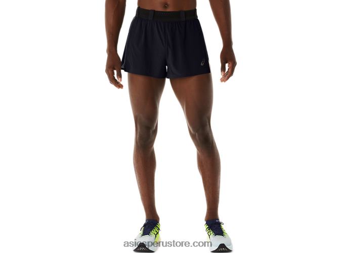 RPVB515 rendimiento negro Asics pantalones cortos metarun divididos para hombre