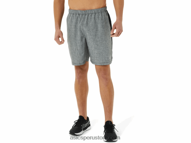 RPVB918 jaspeado gris oscuro/negro Asics pantalones cortos de 7in para hombre