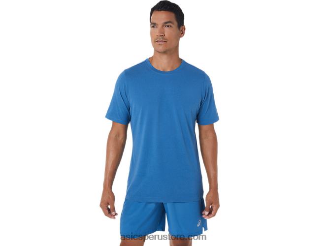 RPVB1055 brezo azul Asics camiseta de manga corta hthr tech para hombre