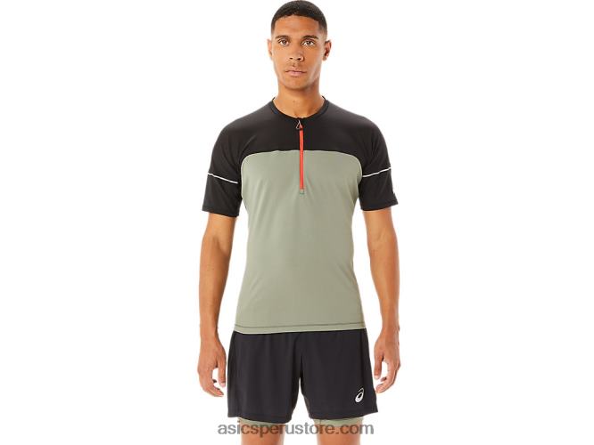 RPVB1088 verde liquen/negro rendimiento Asics top fujitrail hombre