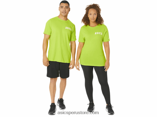 RPVB142 cáscara de limón Asics camiseta rayas amanecer