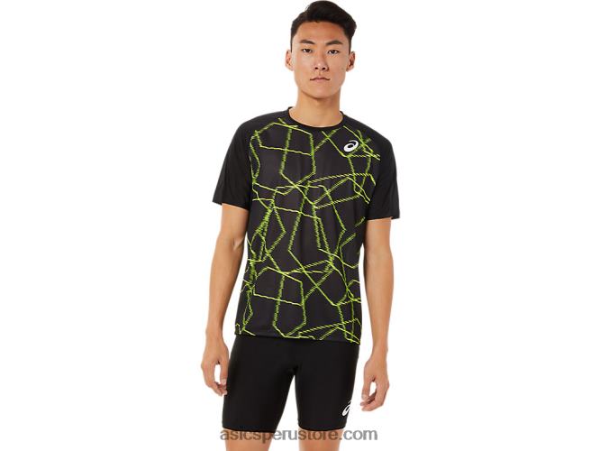 RPVB1444 rendimiento negro Asics camiseta ligera de manga corta para hombre