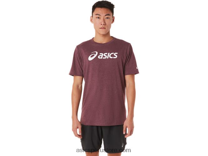 RPVB1463 Brezo profundo de Marte Asics camiseta xg de manga corta con logo de lockup