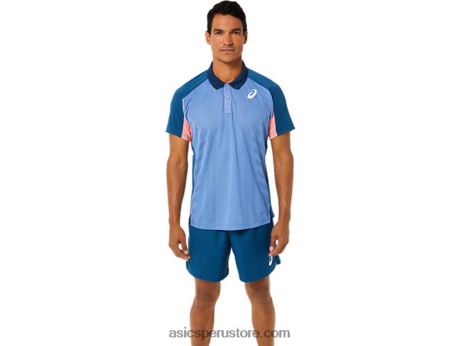 RPVB1512 índigo claro Asics polo de partido de hombre