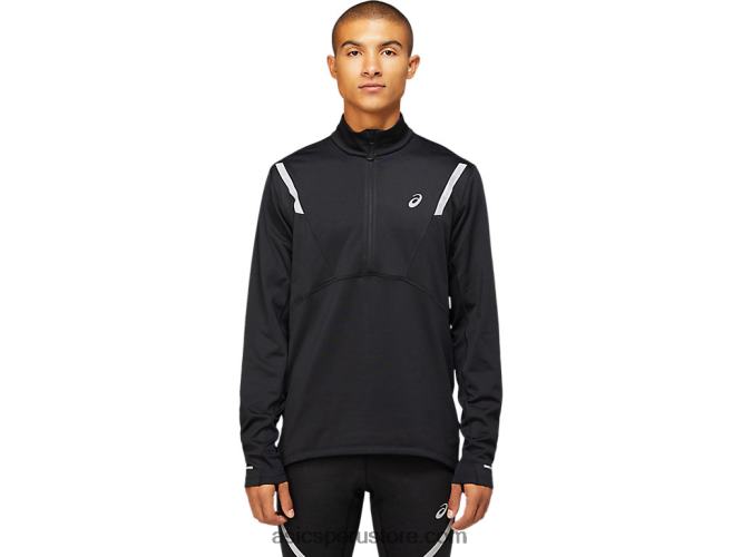 RPVB1629 rendimiento negro Asics top lite-show winter 1/2 zip hombre