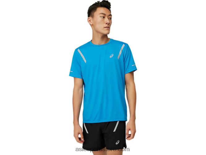 RPVB1674 azul eléctrico Asics top de manga corta para hombre lite-show