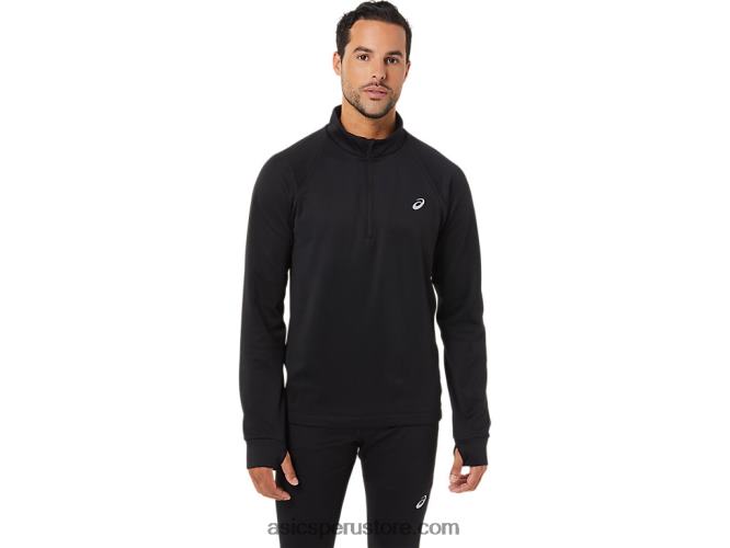 RPVB1708 rendimiento negro Asics hombre thermopolis invierno 1/2 cremallera