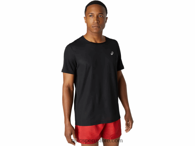 RPVB1788 rendimiento negro Asics camiseta de manga corta ventilada para hombre