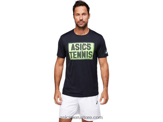RPVB1791 rendimiento negro Asics camiseta gráfica para hombre