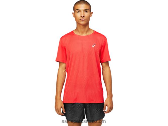 RPVB1799 rojo electrico Asics camiseta de manga corta ventilada para hombre