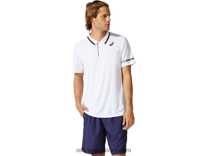 RPVB1965 blanco brillante Asics polo de hombre