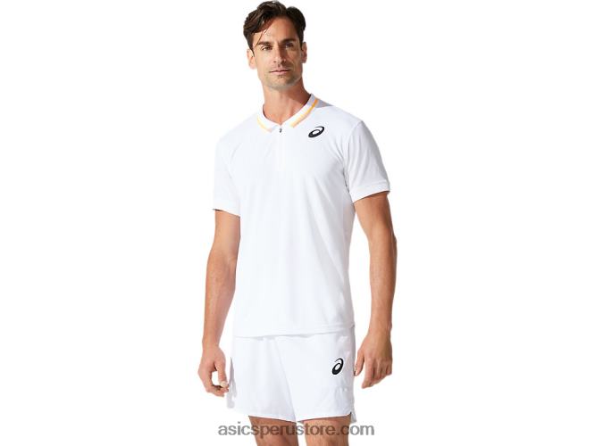 RPVB2000 blanco brillante Asics polo del partido de los hombres