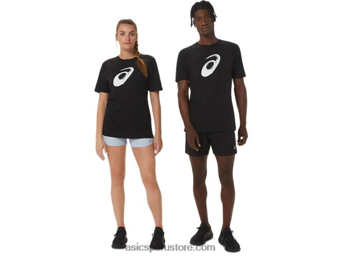 RPVB2075 rendimiento negro Asics camiseta manga corta pincel