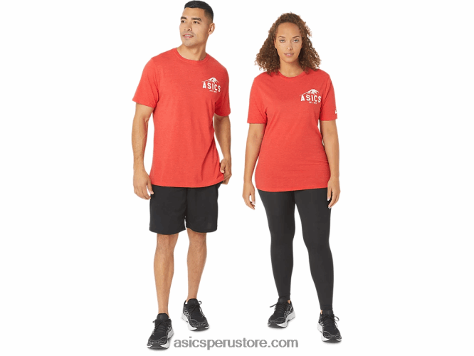 RPVB2082 brezo rojo clásico Asics fuji 1977 camiseta