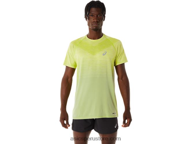 RPVB27 salvia ligera/ralladura de lima Asics top de manga corta sin costuras para hombre