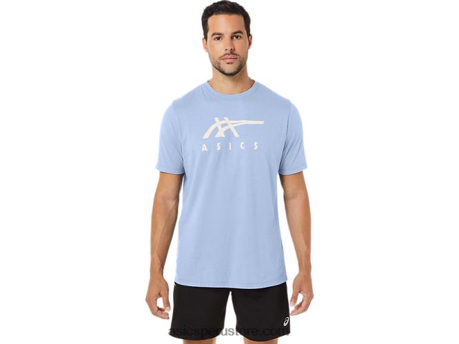 RPVB28 cielo suave Asics playera de manga corta a rayas