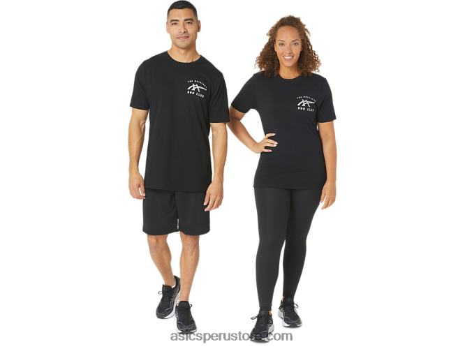 RPVB800 rendimiento negro Asics camiseta de manga corta con logo pequeño luminoso de orco