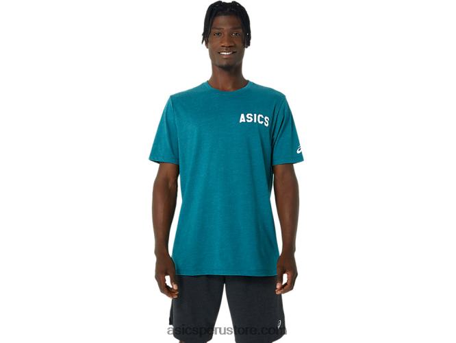 RPVB831 brezo de pino de terciopelo Asics camiseta rayas amanecer