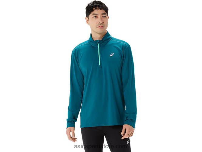 RPVB975 pino terciopelo/hoja nueva Asics media cremallera para hombre lista para usar
