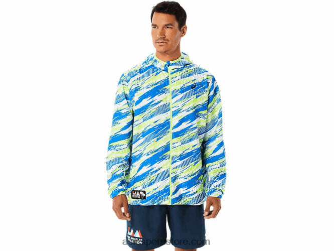 RPVB1343 peligro verde Asics chaqueta confeccionada para hombre lam