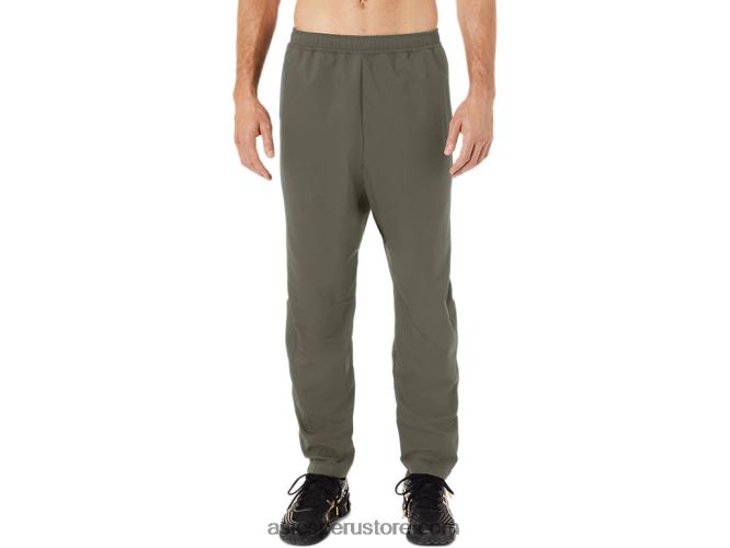 RPVB1438 manto verde Asics pantalones tejidos de hombre