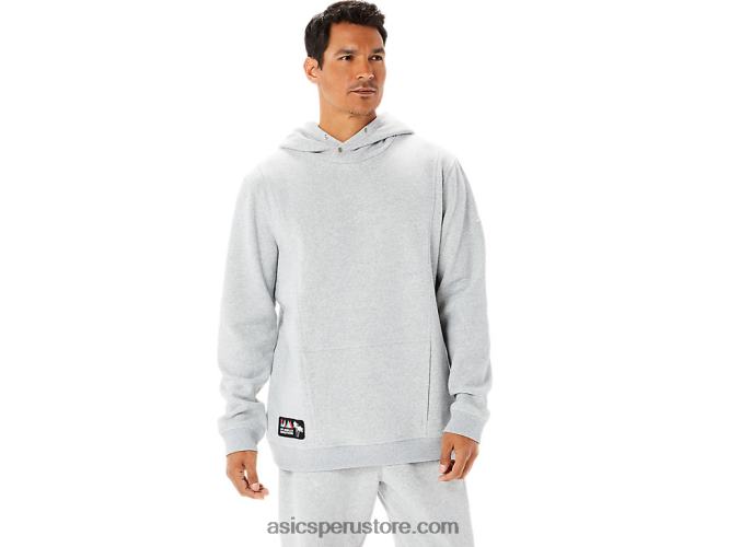 RPVB1346 brezo gris claro Asics sudadera con capucha de polar Sunday para hombre lam