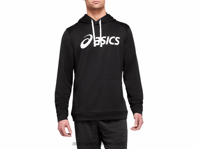 RPVB1985 rendimiento en blanco y negro Asics sudadera con capucha de rizo francés para hombre