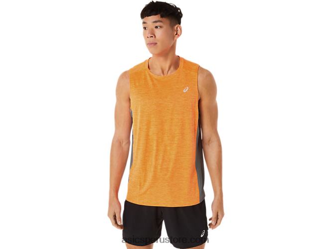 RPVB18 pop naranja/rock de hoja Asics Camiseta de tirantes para hombre Train Sana Muscle.
