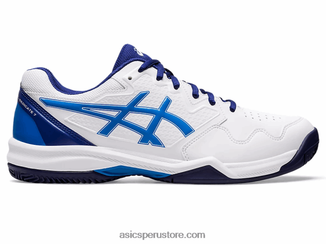 RPVB1147 blanco/azul eléctrico Asics gel-dedicate 7 arcilla