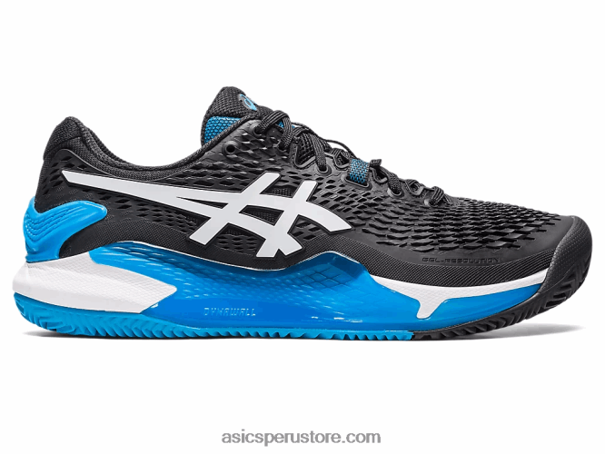RPVB405 blanco negro Asics gel-resolución 9 arcilla