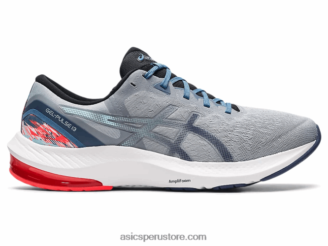 RPVB1762 gris piedmont/azul trueno Asics pulso de gel 13