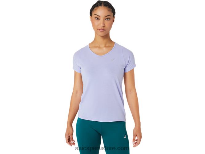 RPVB2998 vapor Asics top de manga corta con cuello en v para mujer