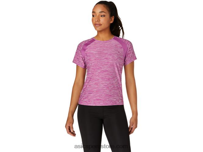 RPVB4105 tinte espacial de uva digital Asics top c110 de manga corta pr lyte para mujer