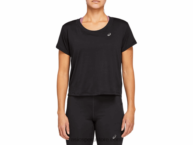 RPVB4142 rendimiento negro Asics camiseta corta de manga corta para mujer