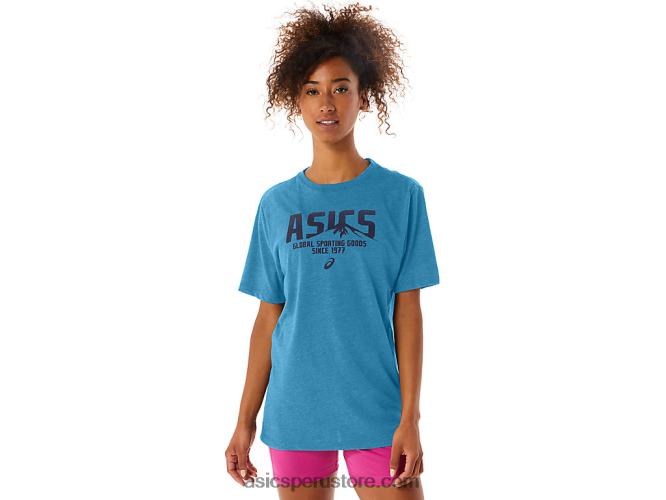 RPVB42 isla azul brezo Asics 1977 mtn camiseta