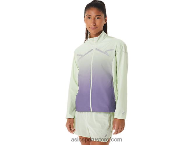 RPVB2334 susurro verde/púrpura polvoriento Asics chaqueta de mujer lite-show
