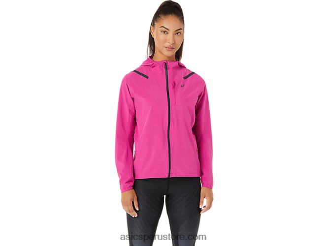 RPVB3274 rojo fucsia Asics chaqueta mujer acelera impermeable 2.0
