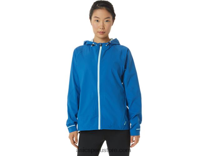 RPVB3341 unidad de lago/azul claro Asics chaqueta impermeable mujer