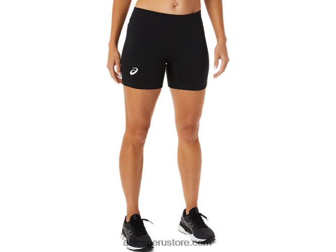RPVB2358 rendimiento negro Asics pantalón corto de compresión de 5 pulgadas de circuito para mujer