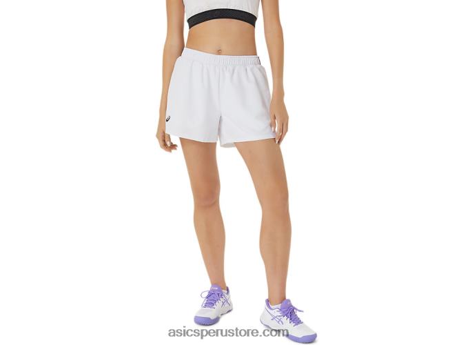 RPVB2474 blanco brillante Asics pantalón corto de corte femenino